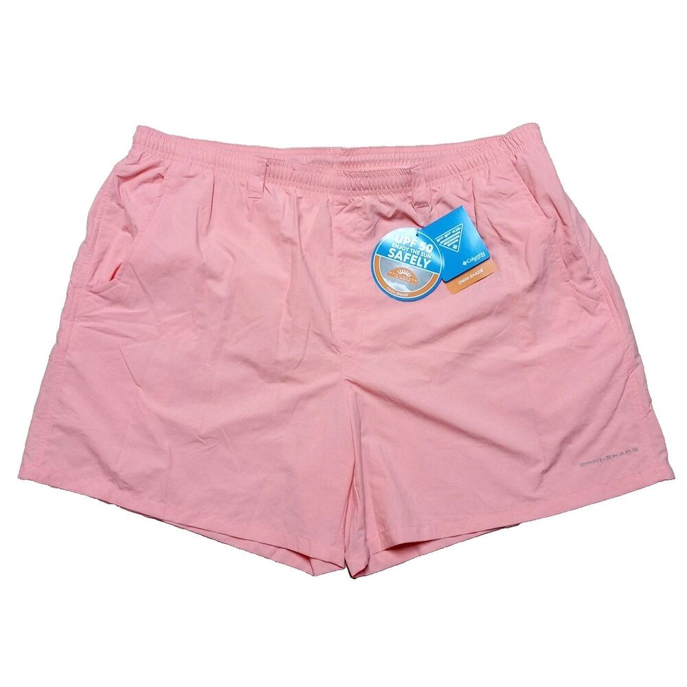 Columbia PFG Backcast III Omni-Shade 6" Water Shorts Men's XXL Pink Coral Trunks